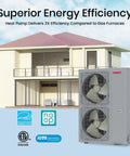 Heavy Hitter 5 Ton Central Air Conditioner Heat Pump System 60000 Btu Inverter Split AC on a beachfront home.