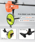 Kalibrate Line Spooler With Line Counter Portable Fishing Accessory Without Line Twist for spinning and casting reels displayed.