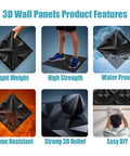 Dope 3D Wall Panels Star Textured PVC Tiles For Modern Interior Decor 19.7x19.7 Inches pack features images