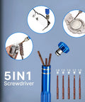 All In One Watch Battery Replacement Tool Kit With Adjustable Case Opener Back Remover Tweezers And Precision Screwdrivers