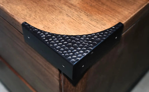 Heavy Duty Corner Guards For Furniture And Office Desks Zinc Alloy Edge Protectors Anti Rust Table Bumpers Built Tough Kickproof Hardware Covers With Screws Four Pack on wooden table corner