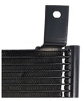 Premium Transmission Oil Cooler For Hyundai Santa Fe 2001-2006 Fits 2.4L 2.7L 3.5L Engines Keeps Fluid Cool Prevents Overheating Slammer Upgrade Replacement black finned side view