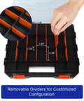 All In One Must Have 1575 Piece Stainless Steel Nuts And Bolts Kit With SAE Size Variety, orange organizer with dividers