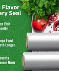 Pro Grade 11 Inch By 25 Foot Vacuum Sealer Rolls Four Pack With Fifteen Percent Thicker Embossing FoodSaver Compatible BPA Free