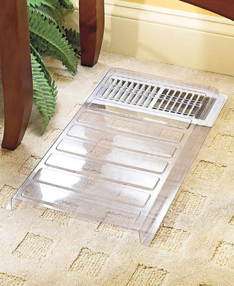 Air Vent Extender For Under Furniture With Installation Tape Low Profile Design Strong Plastic Extends From 17 To 30 Inches Fits Floor Registers