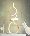 21.6 Inch Modern Knight Design Table Lamp with remote, three color modes, dimmable brightness, frosted finish on a table