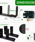 Heavy Duty Door Barricade Brackets Adjustable Security Bar Holder For 2x4 And 4x4 Lumber dimensions and installation details