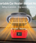 Cordless Battery Space Heater For Garage Jobsite 200 Watt Portable Warmer With Dual Usb Charging 360 Degree Swivel in use.