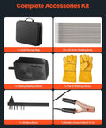 Complete accessories kit for Portable Handheld Arc Welder, 20-140A, Five Level Current Adjustment, IGBT Inverter