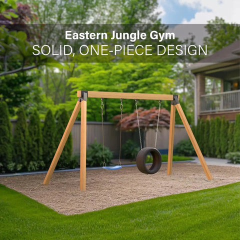 Heavy Duty Swing Set Bracket Kit With 2 A-Frame Brackets And 4 Swing Hangers For Outdoor Playground Mounting On Porch Or Yard Black Steel Hardware Built Tough Rust Resistant And Ultra Stable