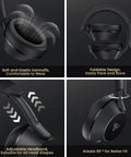 Over Ear Studio Monitor Headphones For Recording And Mixing, Closed Back, 50mm Drivers, Adjustable Foldable Design