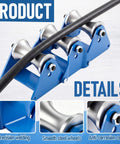 Boss Level Heavy Duty Cable Pulling Sheave With Multi Size Grip Pulley Ensures Smooth Wire Feeding Every Time For Confined Trenches And High Voltage Tunnel Routing Tasks On Site with blue steel frame and smooth wheels.