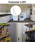 Customer DIY project with Ten Pack Heavy Duty Shelf Triangle Brackets 12 Inch Long By 8 Inch High Right Angle L Braces in multiple rooms