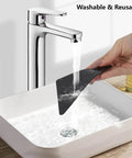 Hand washing triangular piece from 25 Pieces Non Slip Rug Tape Set With Triangular Grippers for Hardwood Floors