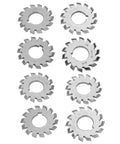 Pro Grade High Speed Steel Gear Cutter Set For Gear Milling 20 Degree Cutting Tool For Machine Shops 8 Pieces Industrial Quality