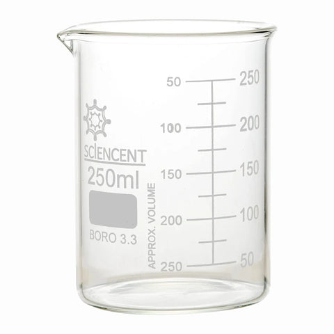 250ml beaker from Heat Resistant Glass Beaker Set Of 3 50 Milliliter 100 Milliliter And 250 Milliliter With No Spill Spout Ideal For Boiling