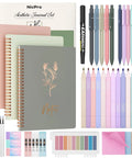 All-In-One Cute Spiral Notebook Set For Women And Bible Journal Lovers, Includes 3 A5 Spiral Notebooks, Gel Pens, Sticky Notes And Tabs
