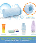 Elastic Toiletry Sleeve Set Keeps Liquids From Leaking In Luggage, Leak Proof Travel Bottle Covers For Standard And Travel Sized Toiletries