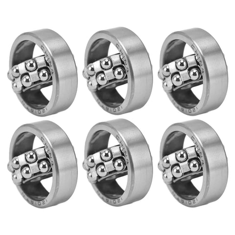 Six 10 Pieces 1201 Double Row Self Aligning Ball Bearings Open Type Standard Cage Radial Bearing for industrial machinery