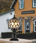 Dope Outdoor Post Light Fixture With Clear Glass Shade Black Finish IP65 Waterproof Exterior Pillar Lantern E26 Bulb