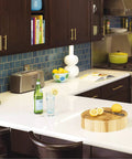 Modern kitchen with 30 Pack Brushed Brass Gold Cabinet Pulls 4 Inch Hole Center Drawer Pulls on dark wooden cabinets