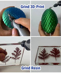 Using 20 Pieces 60 Grit Diamond Grinder Bits Set With 10 Head Shapes For Dremel Rotary Tool on resin and 3D prints