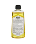 Top Shelf Furniture Polish And Wood Cleaner With Real Lemon Oil 12 oz bottle showing back label and instructions for use.