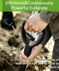 Heavy Duty Flat Shovel With 45 Inch Length Square Blade And 12 Inch Spade Cushioned Grip Ergonomic D Handle with anti-slip D-handle
