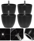Durable Black Plastic Furniture Legs For Chairs And Sofas Easy Screw On Replacement Feet With Adjustable Height Protective