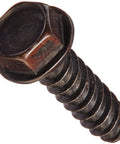 Heavy Duty Steel Thread Rolling Screw For Plastic, Black Oxide Finish, Hex Washer Head With Nonserrated Flange, Size 8 to 16 Thread