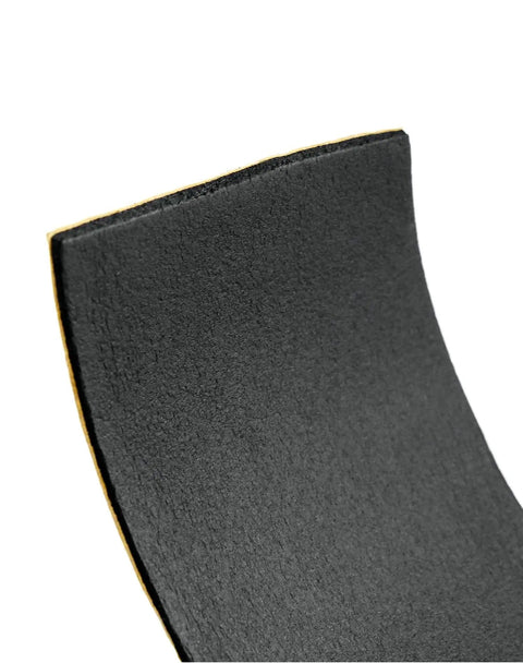 Close-up of Pipe Wrap Insulation For Heat And Cold Pipes, Fiberglass Free Material, 3 Inch By 1 Eighth Inch By 25 Feet, edge detail.