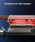 Falcon2 Pro 22W Enclosed Laser Engraver With Air Assist And HD Camera Positioning, Auto Fan, Class 1 Safety in red casing