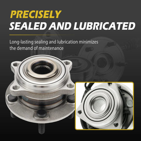 4WD And AWD Front Or Rear Wheel Bearing And Hub Replacement Pair For Kia Sorento 2011-2015, Hyundai Santa Fe 2007-2014 close-up view