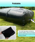 Large Capacity Foldable Water Storage Bladder For Garden And Emergency Use Heavy Duty PVC Tank With Spigots On Grass