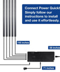 Wiring diagram for Six Pcs Wood Slat LED Recessed Lighting Kit with installation instructions