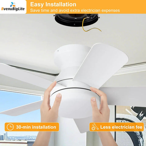 Hands installing Keep It Chill With This 25 Inch Small Ceiling Fan Packing A Bright Led Light And Hassle Free Remote.
