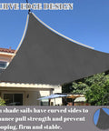 12x16Ft Rectangle Sun Shade Sail Canopy For Patio Backyard Garden Outdoor UV Block Shade Dark Grey against house