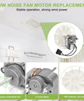 Replacement Bathroom Exhaust Fan Motor 120V 70 CFM Pure Copper for NuTone Broan Vent Fans S99080166 BP28 CCW 3000 RPM kit