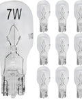 12 Volt 7 Watt T5 Landscape Light Bulbs Pack Of 10 Clear Wedge Base Low Voltage Outdoor Lighting For Easy Install Durable Glass