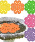 5 Pack Floating Bee Islands With 6.5 Inch EVA Flower Shaped Watering Stations For Outdoors Bee Bath Drinking Stations Butterfly Waterers
