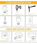Installation instructions for Magnetic Door Stopper And Holder For Secure Doors Under Two And A Half Inches Heavy Duty Stainless Steel Anti Rust Stops Slams And Keeps Doors From Slamming Steady And Reliable For Home And Office Black Finish 1 Pack.