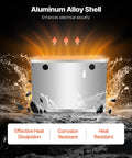 Hella Durable Aluminum Battery Box Fits Group 24 And 31 Marine Trolling Motors With Cool Airflow And Rust Proof Shield, aluminum alloy shell with effective heat dissipation.