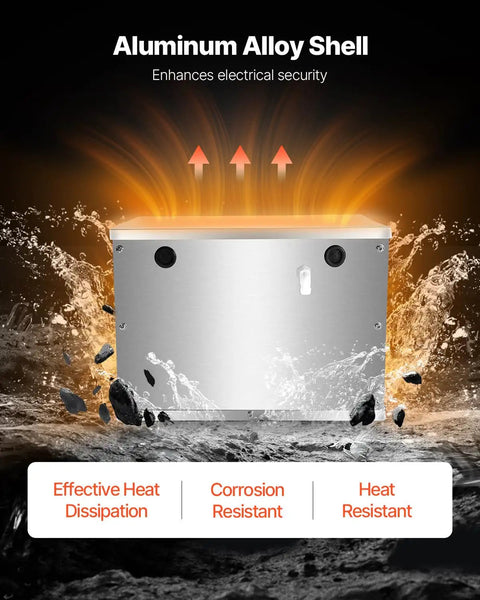 Hella Durable Aluminum Battery Box Fits Group 24 And 31 Marine Trolling Motors With Cool Airflow And Rust Proof Shield, aluminum alloy shell with effective heat dissipation.