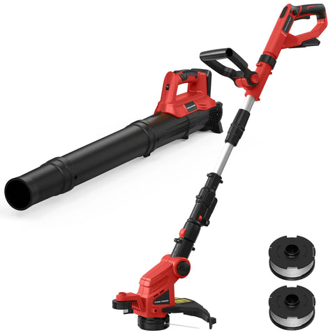 Weed Wacker And Leaf Blower Combo No Battery Included Compatible With 18V Battery Systems Auto Feed String Trimmer And 7 Speed Blower