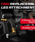 Beefy 1200 Pound Capacity Weight Bench With Leg Extension And Curl, Bench3000 Max showing replaceable leg attachments features