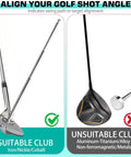 7 Length Adjustable Golf Alignment Rods Magnetic Alignment Stick For Irons And Wedges Lie Angle Tool And Swing Training Aid