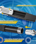 10 Spline Lug Nut Socket Kit For Bimecc 10 Spline Lug Nuts And Bolts Replacement Key showcased with wheel lug components