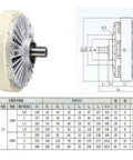 Workhorse Single Shaft Magnetic Powder Brake Tension Controller FZ-A-6 6 N.m For Slitting Machines DC24V diagram and specs