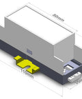 Diagram of Low Profile DIN Rail Enclosure for Home Automation, showing ABS electrical box with dimensions for 35mm rail.