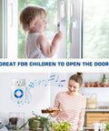Wireless Door Alarm Sensor System For Dementia Caregivers And Home Security 260 Feet Range With 3 Sensors And 2 Receivers No Fuss Setup No Wiring Needed Real Time Chime Alerts For Elderly Kids Office Store mounted on door and outlet